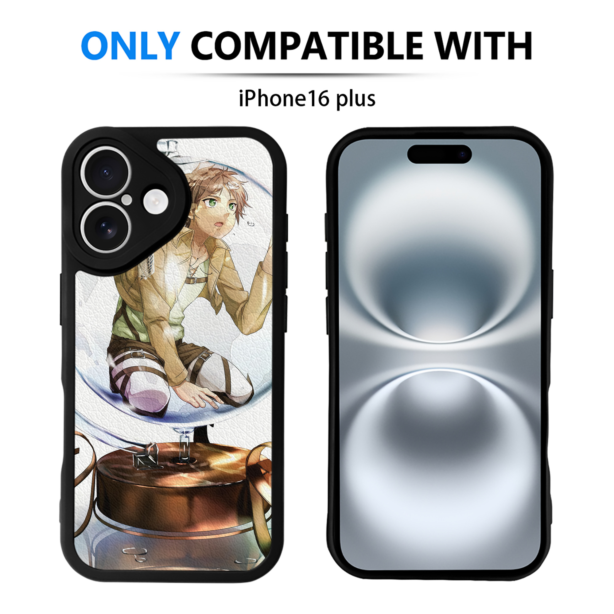 （画像用） 進撃の巨人 Attack on Titan 【iPhone 16シリーズ対応】シリコンスマホケース（レザー調） 材質：シリコン